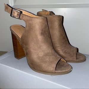 Taupe Wooden Heel